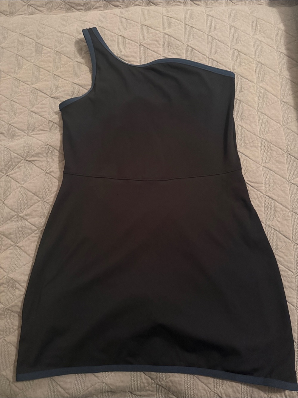 Nike Black One-Shoulder Dress with Slate Trim